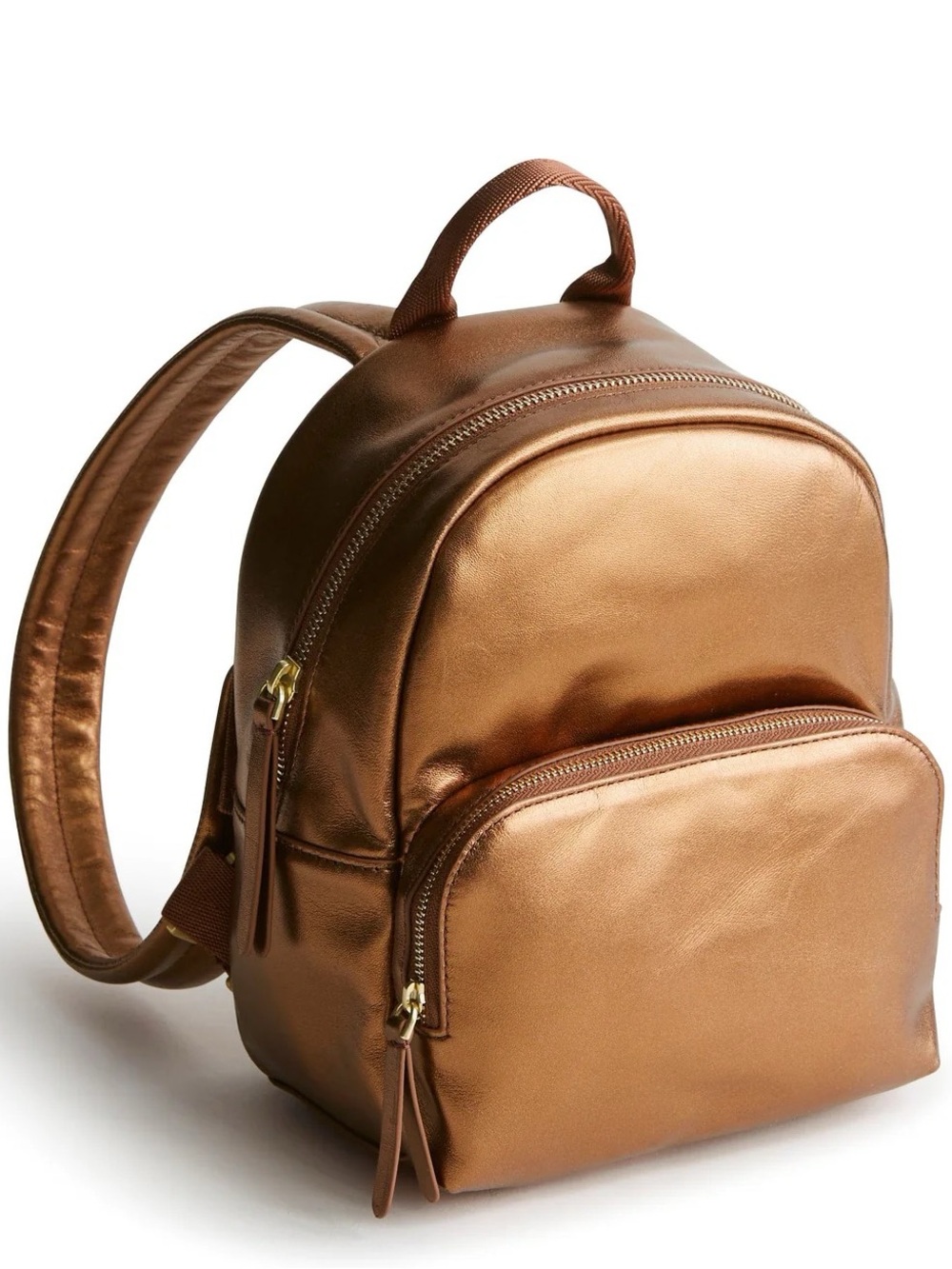 Vera Bradley Mini Banbury Leather backpack in bronze metallic NWT $165